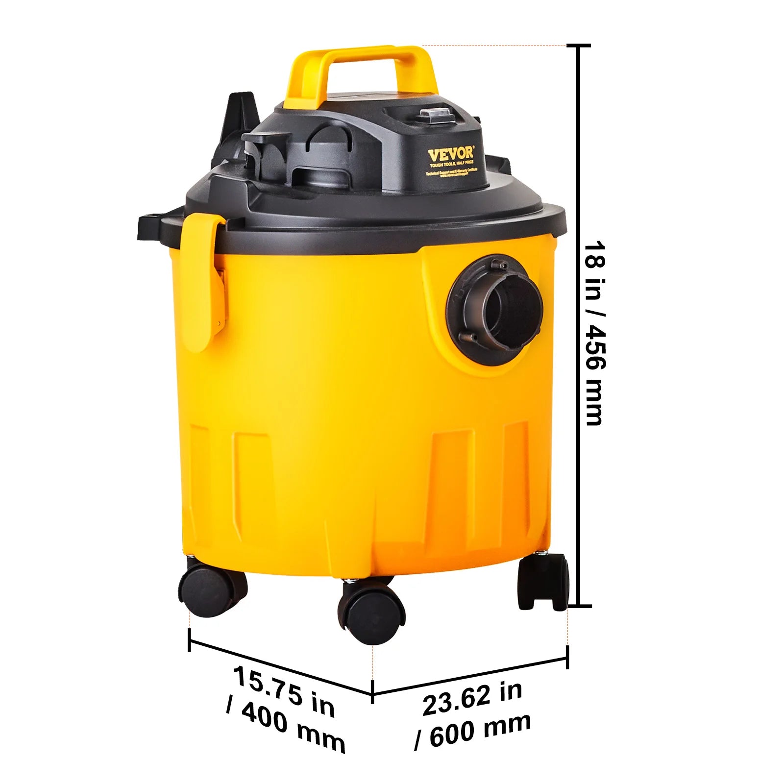 Stainless Steel Wet and Dry Shop Vacuum Cleaner with Suction 1200W