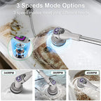 Cordless Electric Spin Scrubber with Adjustable Extension Handle