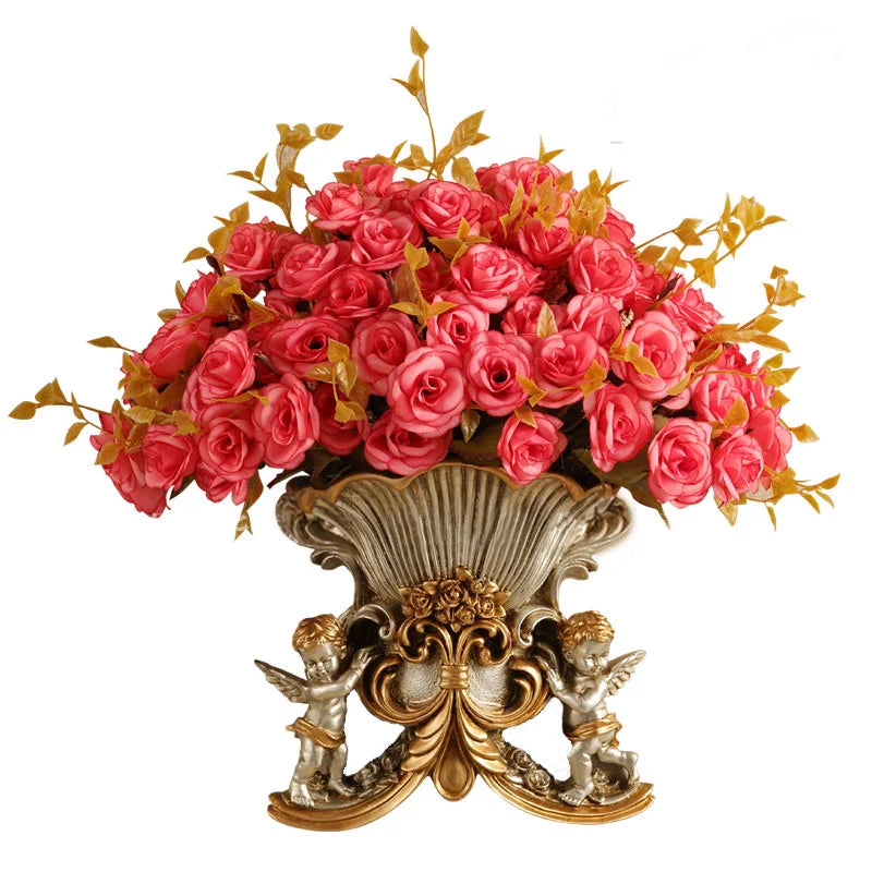 European Resin Angel Wall Vase and Planter Mural Ornament
