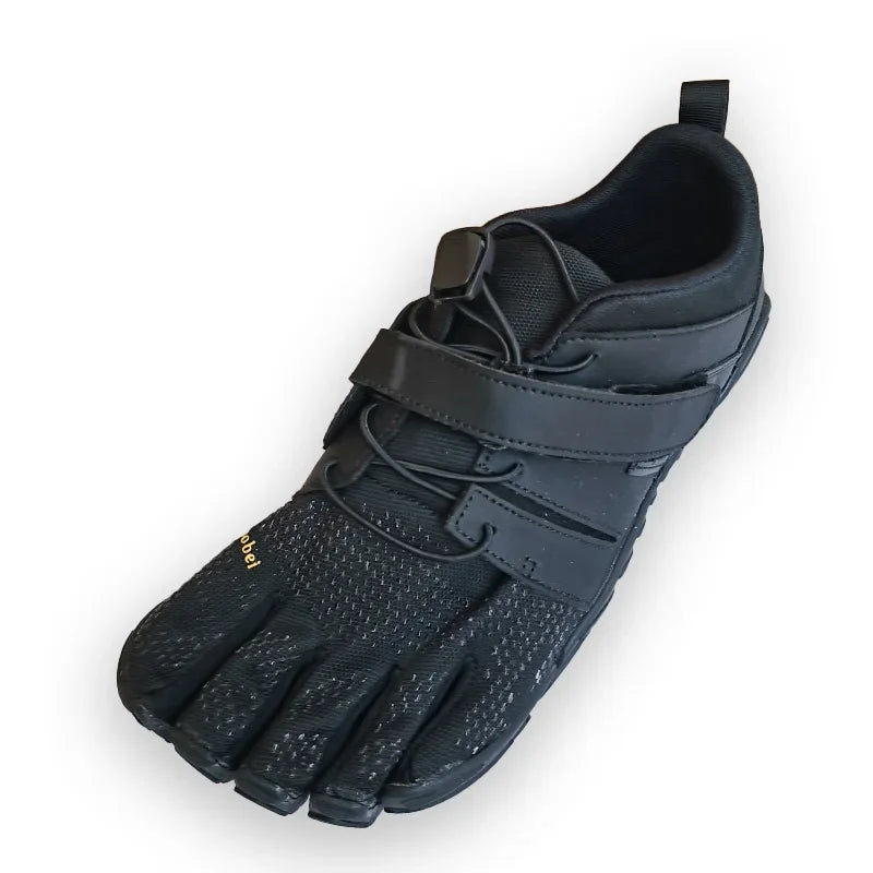 Unisex Cotton Five-Finger Athletic Shoes Hook & Loop Patchwork Sneakers