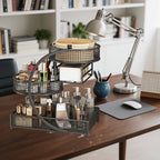 3-Tier Metal Countertop Makeup Organizer and Cosmetic Storage Shelf