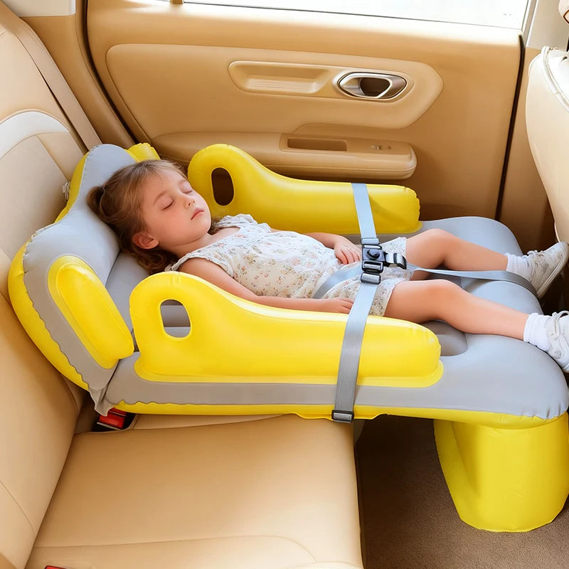 Kids' Portable Airplane Bed Seat Extender Light Grey
