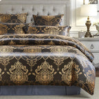 European Satin Jacquard Duvet Cover and Smooth Bedding Set