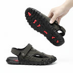 Men's Breathable Cover Toe Beach Sandals Lightweight Non-Slip Summer Slippers
