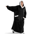 Unisex Oversized Long Flannel Blanket Hoodie Sweatshirt
