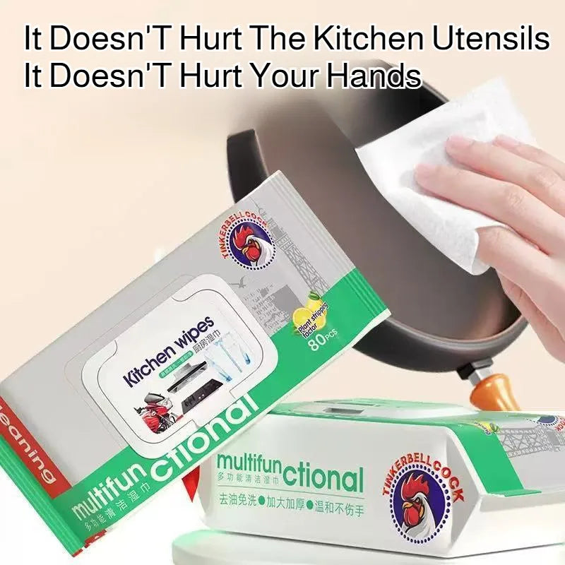 Multifunctional Heavy Duty Degreasing Wipes and Kitchen Towels