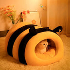 Cute Beehive Warm Enclosed Pet Cave Bed