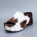 Women's Luxury Calf Hair Mules Platform Sandals Slip-On Slides