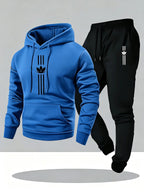 Men's Casual Hoodie and Sweatpants Two Piece Tracksuit Set