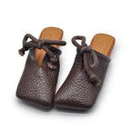 Women's Square Toe Casual Flat Mules