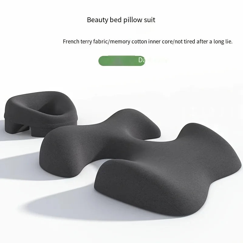 Ergonomic Contoured Massage Pillow for Face and Body Support