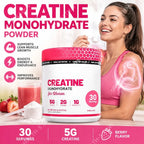 Creatine Monohydrate Hydrolyzed Collagen Powder Muscle Recovery Supplement 8.5 oz