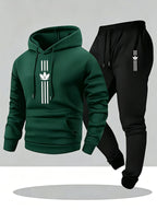 Men's Casual Hoodie and Sweatpants Two Piece Tracksuit Set