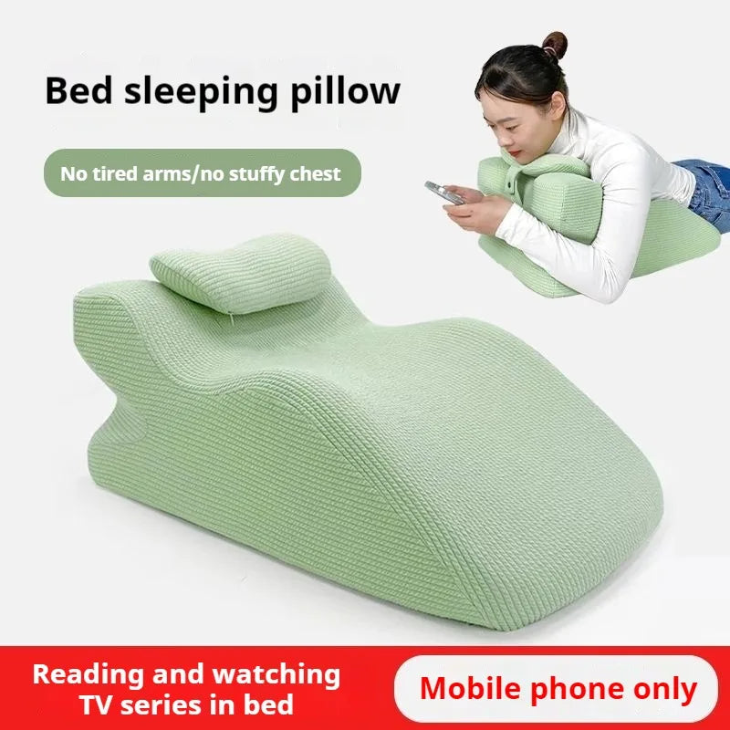 Ergonomic Memory Foam Bed Wedge Pillow with Neck Support