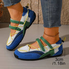 Women's Round Toe Mesh Mary Jane Flat Shoes