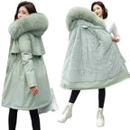Women's Thick Warm Fleece Lined Korean Parka Coat