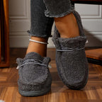 Women's Warm Plush Flat Loafer Shoes