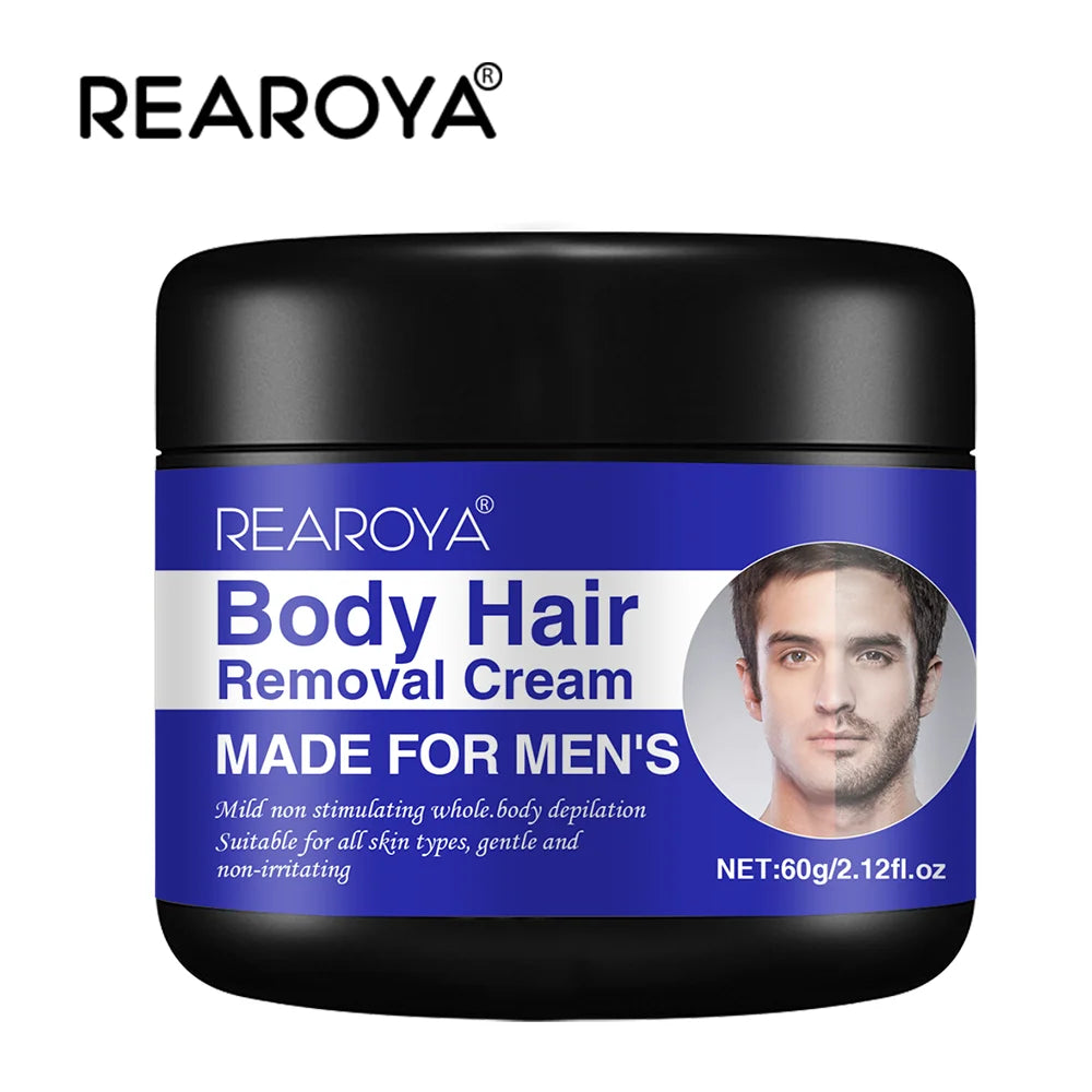 Men's Painless Mild Depilatory Hair Removal Cream 2.1 oz