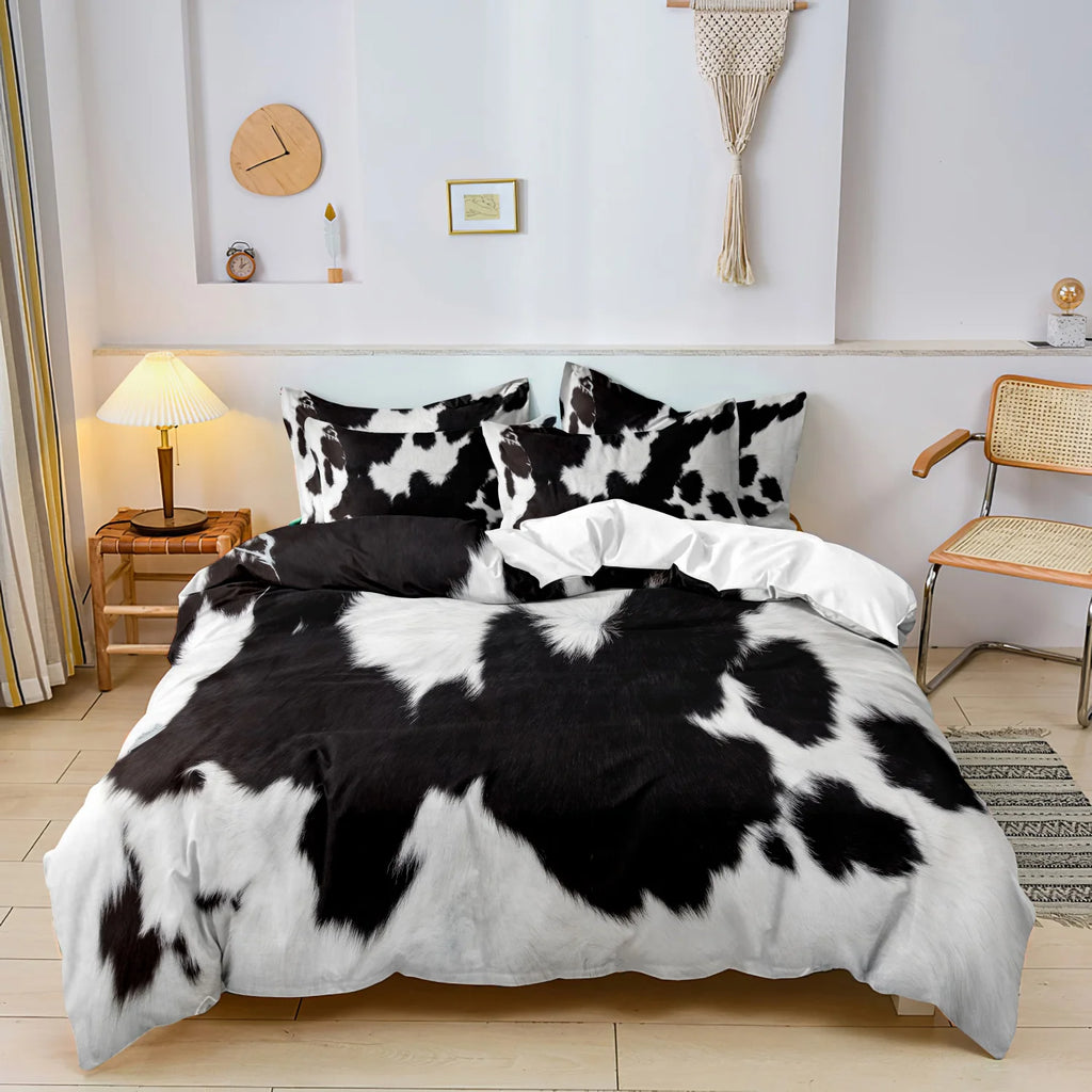 Rustic Cow Pattern Duvet Cover and Printed Bedding Set