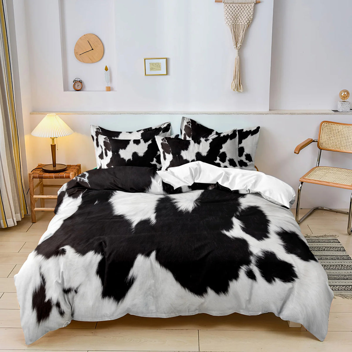 Rustic Cow Pattern Duvet Cover and Printed Bedding Set