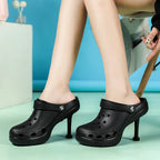 Women's High Heel Platform Clog Slippers
