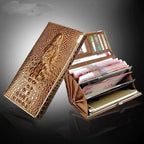 Women's Alligator Pattern Leather Clutch Wallet