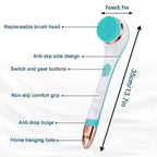 Electric Body Brush Back Scrubber Waterproof Rechargeable Exfoliating Massage Set