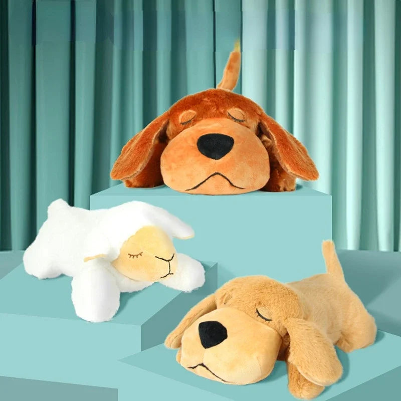Heartbeat Puppy Dog Snuggle Toy Anxiety Relief Plush Behavioral Training Sleep Aid
