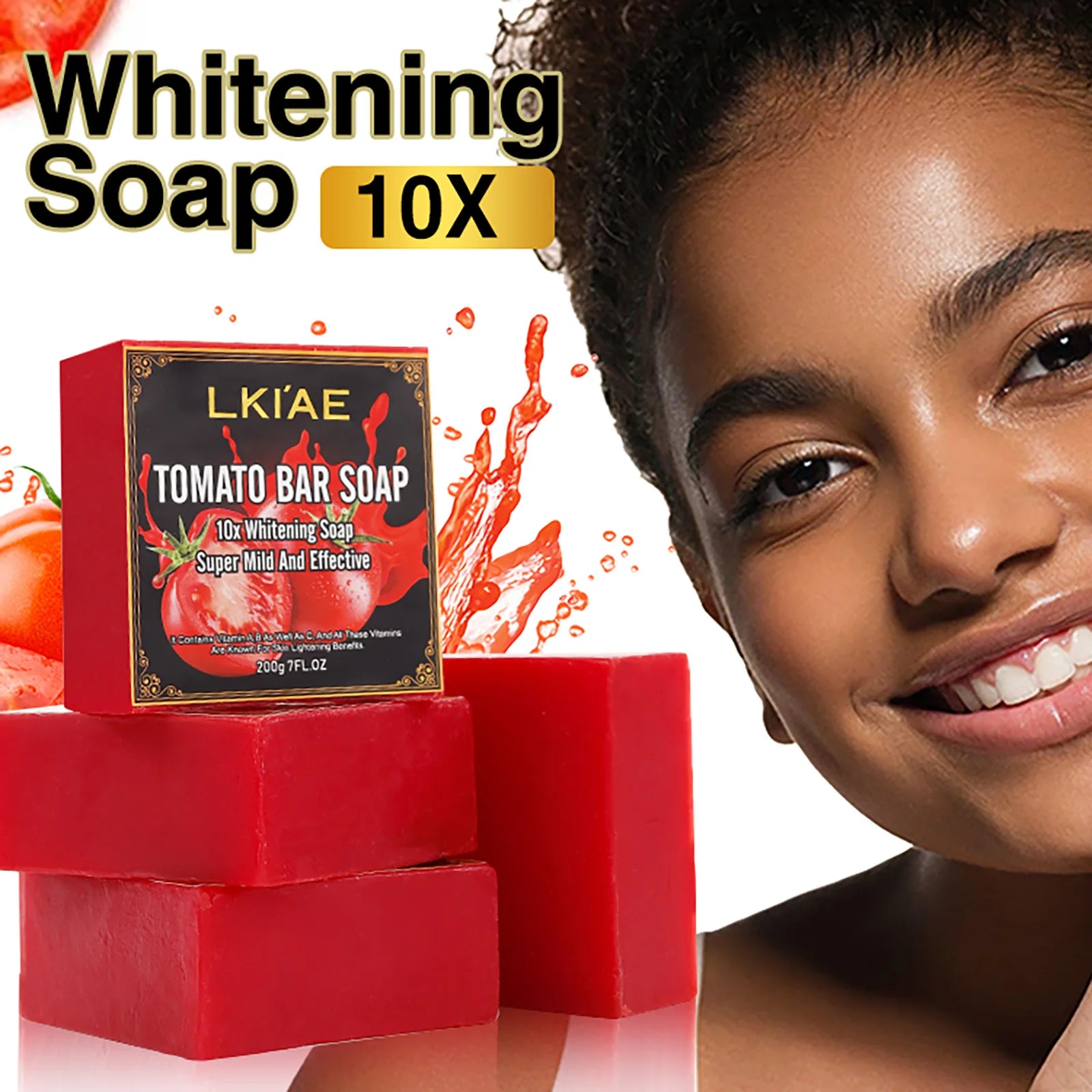 AILKE Tomato Whitening Soap 7 oz for Face and Body