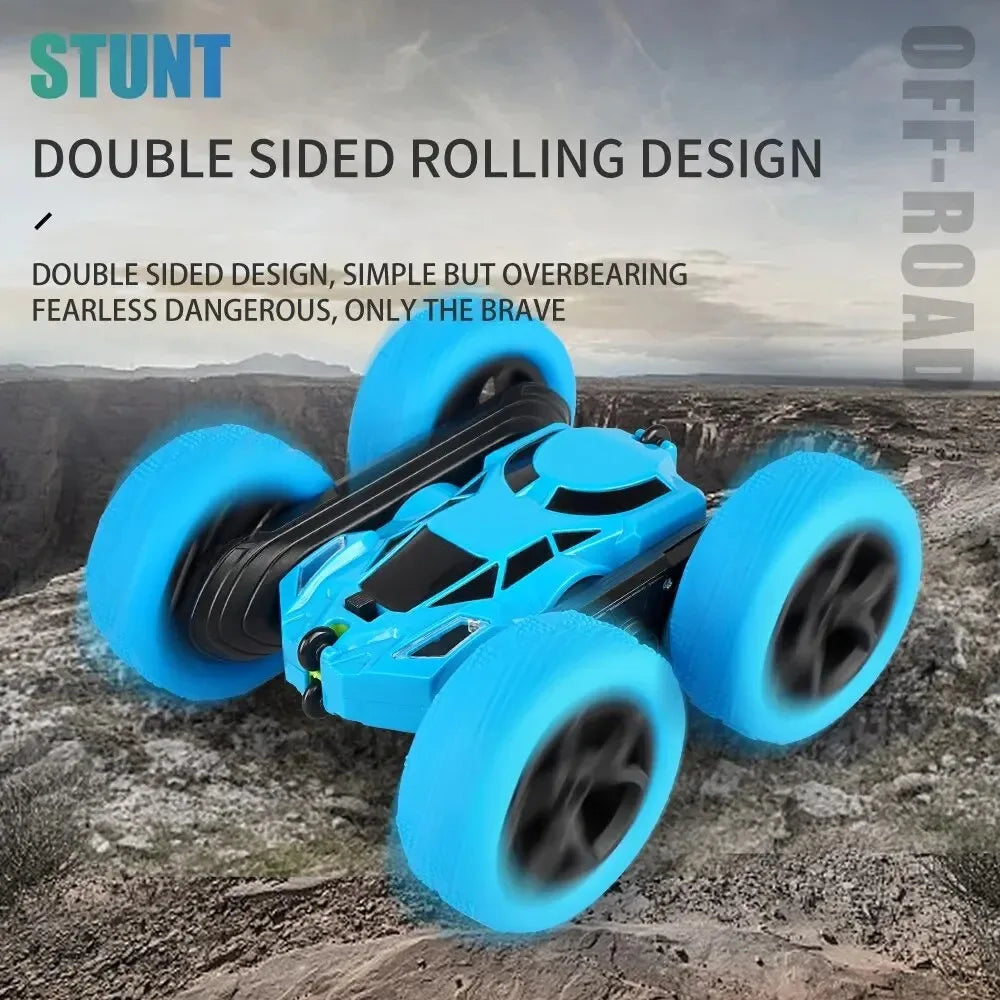 Kids 2.4G Double Sided Flip RC Stunt Car Toy Set