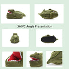 Women's Chunky Fuzzy Crocodile Home Cotton Shoes Slip-On Cartoon Plush Slippers