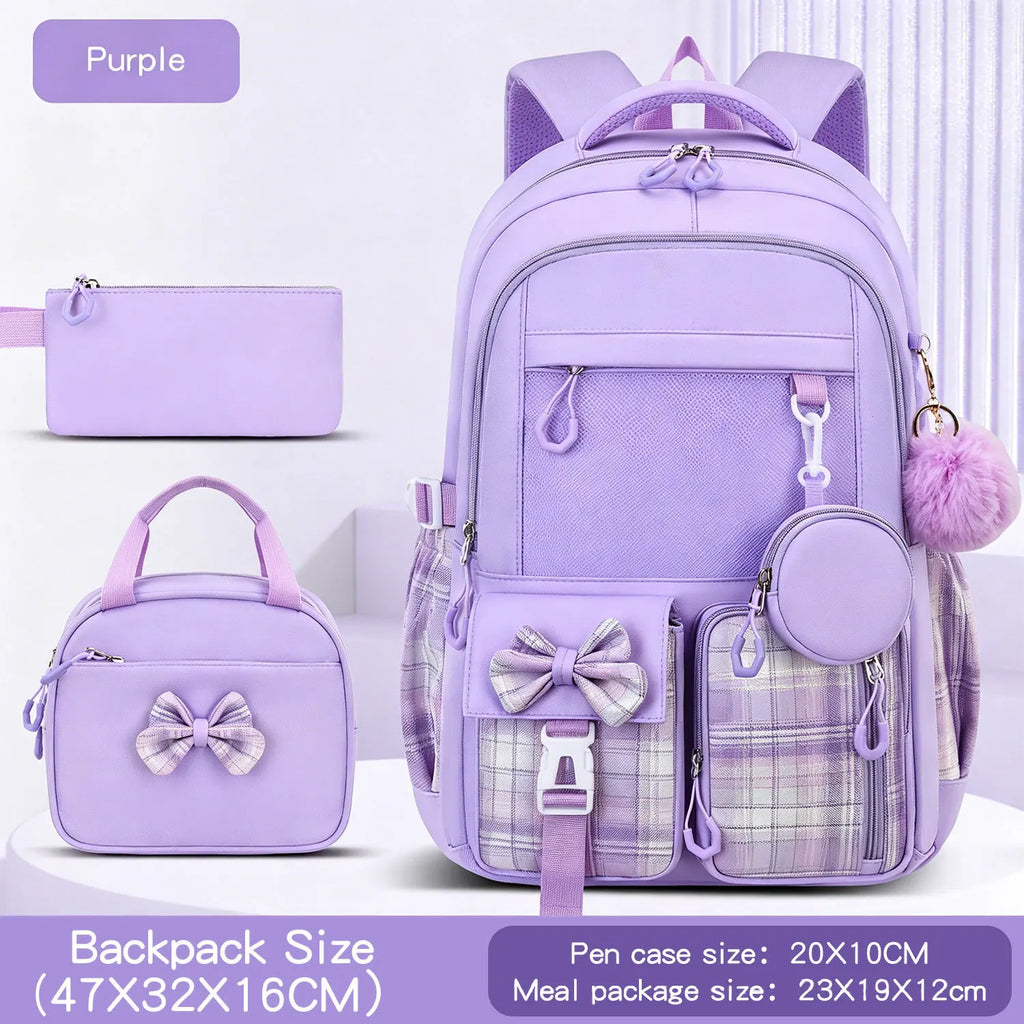 Kids' Waterproof Kawaii Primary School Laptop Backpack Set