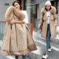 Women's Thick Warm Fleece Lined Korean Parka Coat