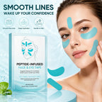 Unisex Peptide-Infused Face & Eye Wrinkle Smoothing Tape Patches