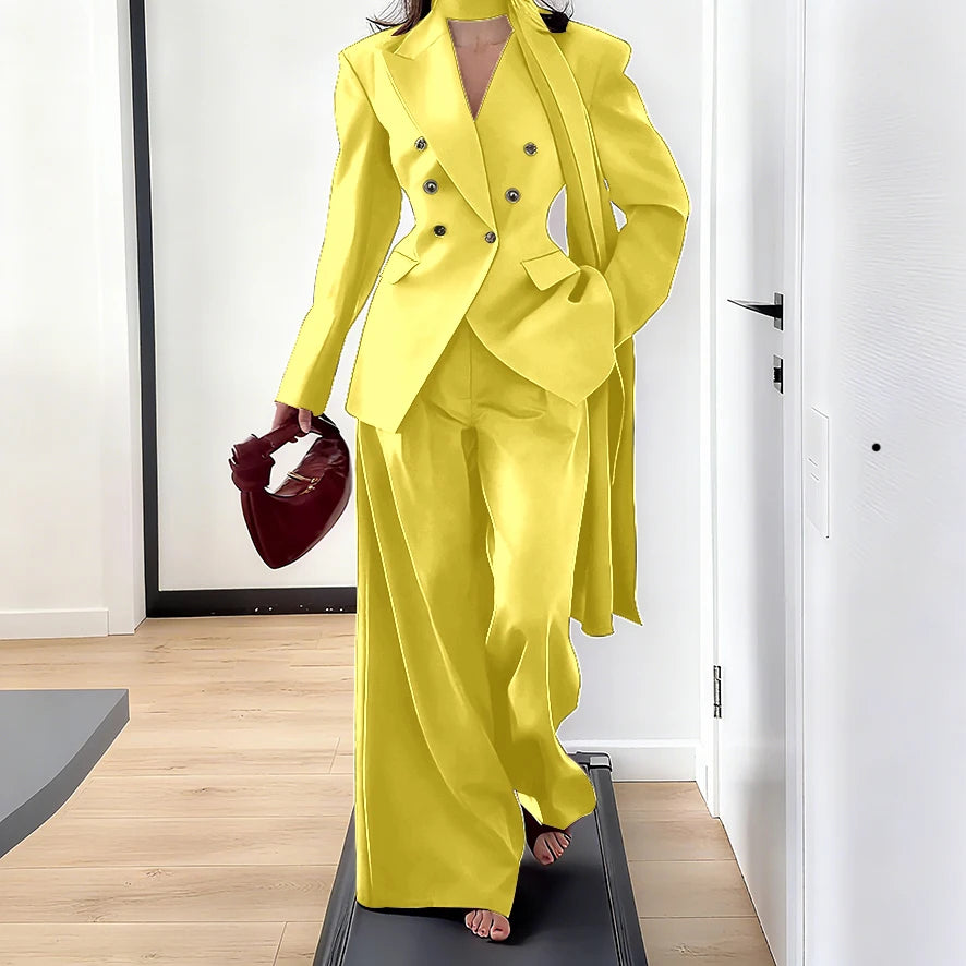 Men's Tailored Two-Piece Blazer and Pants Suit
