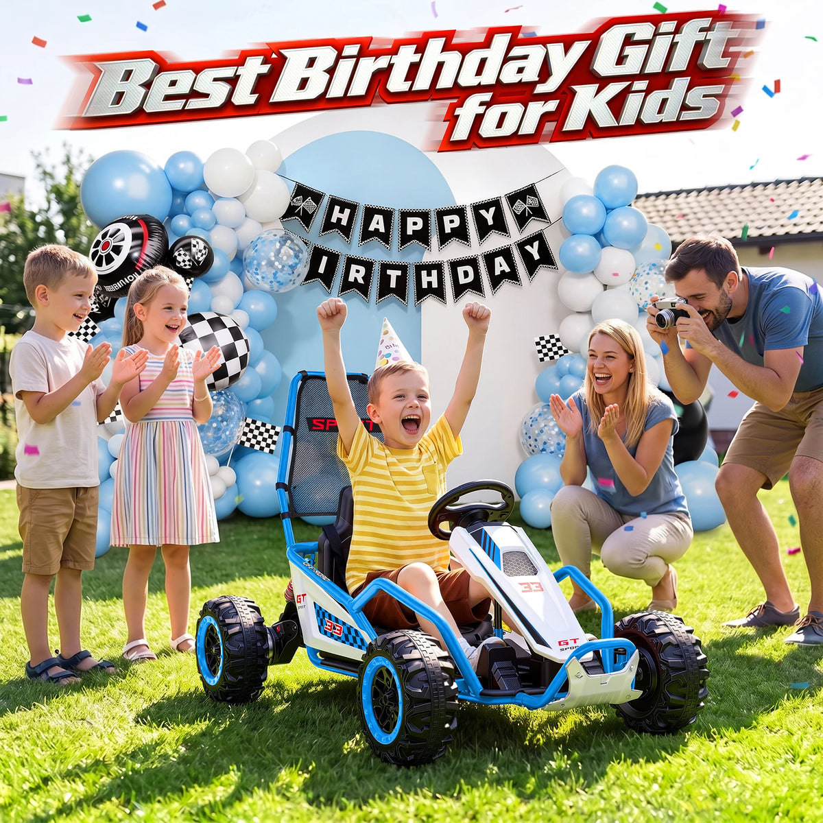 Kids 24V 400W Battery Powered Electric Ride on Go Kart Car