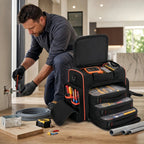 16 Inch Rolling Tool Bag with Wheels and Waterproof Storage Tote