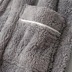 Unisex Thick Coral Fleece Warm Long Kimono Robe