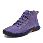 Men's Fashion Split Leather Handmade Casual Ankle Boots 2317-1