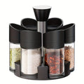 Rotating Spice Rack and Countertop Seasoning Organizer with 6 Jars