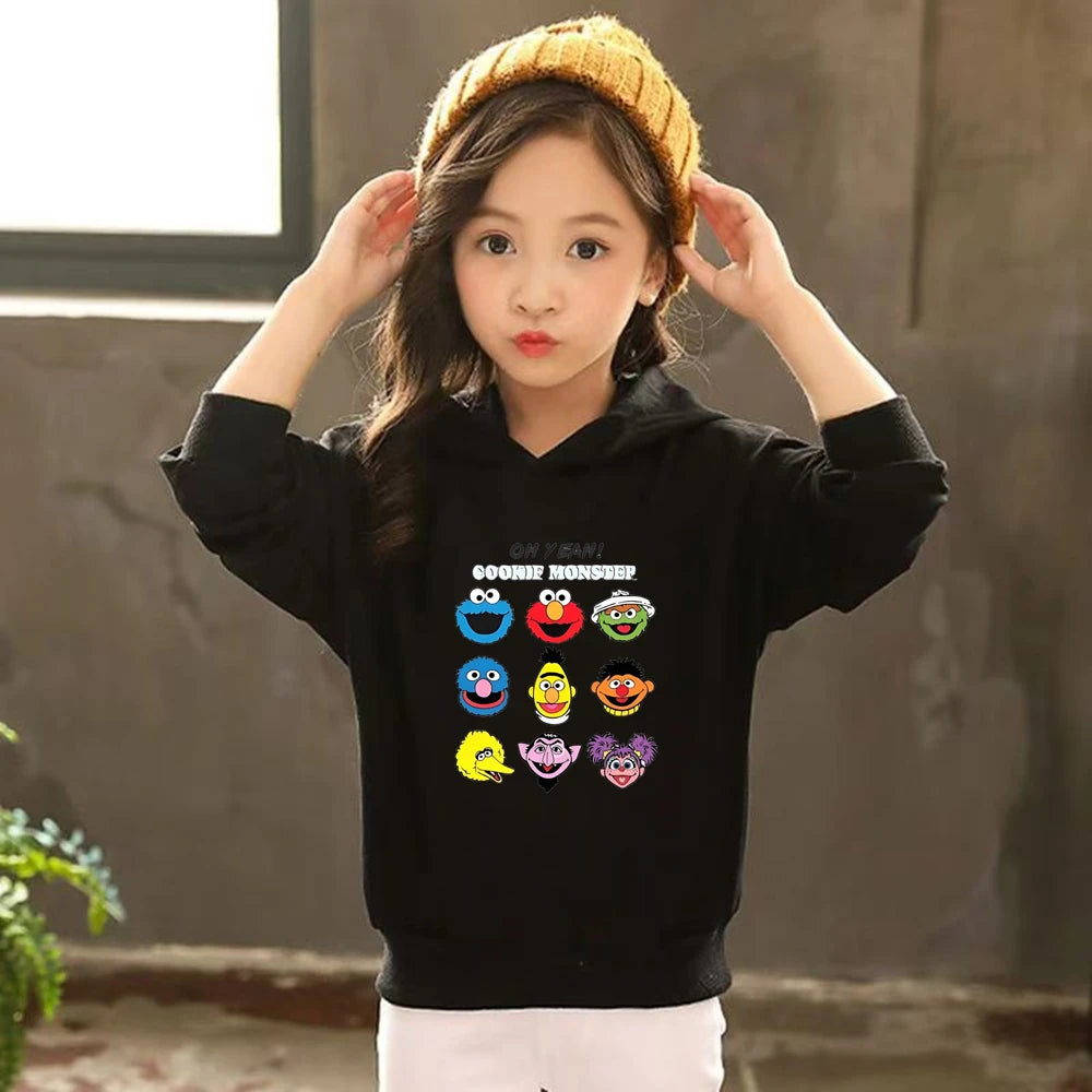 Kids' Printed Hooded Sweatshirt Pants Two-Piece Set