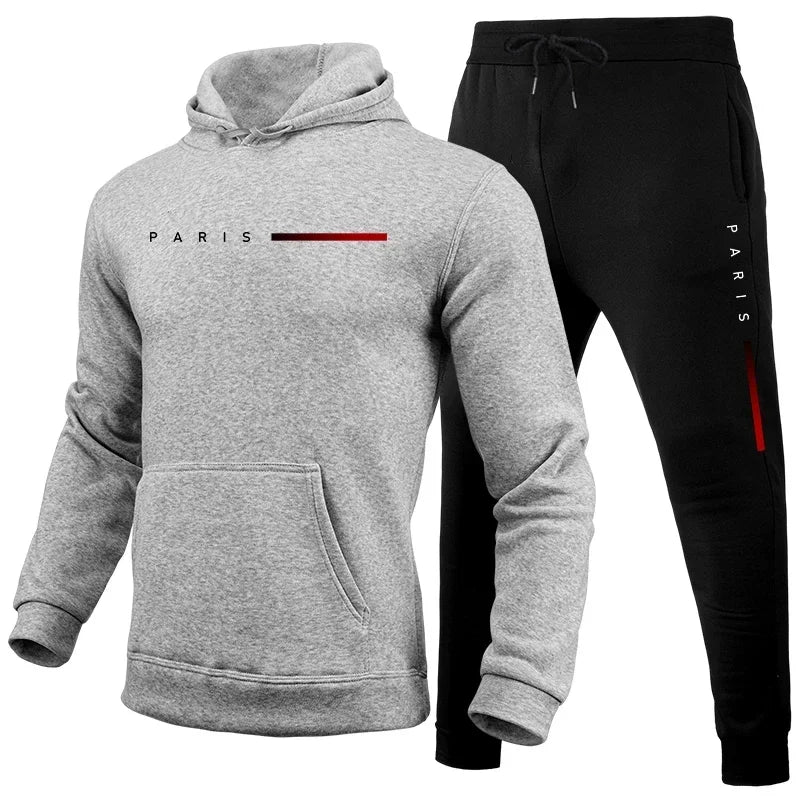 Men's Casual Hoodie and Sweatpants Two Piece Tracksuit Set