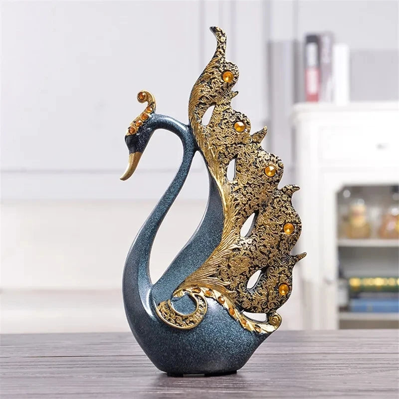Swan Lovers Ceramic Figurines and Tabletop Wedding Ornament