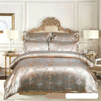 European Satin Jacquard Duvet Cover and Smooth Bedding Set
