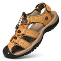 Men's Casual Outdoor Leather Sandals Roman Beach Shoes