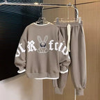 Kids' Pullover Sweatshirt Cotton Sports Pants Set