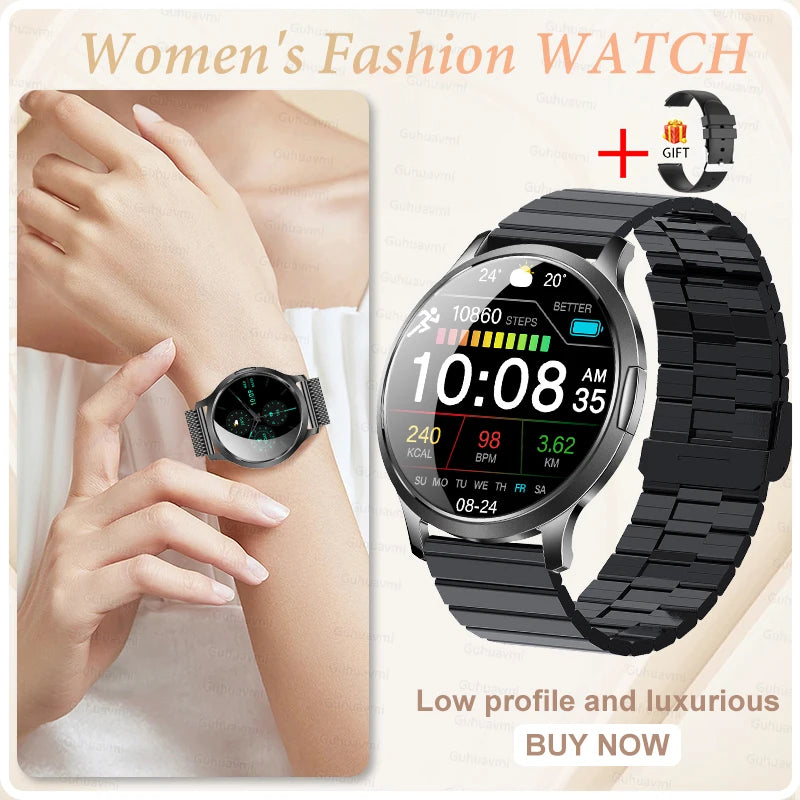 Women's Smart Watch with 1.32" AMOLED Touchscreen and Bluetooth Call