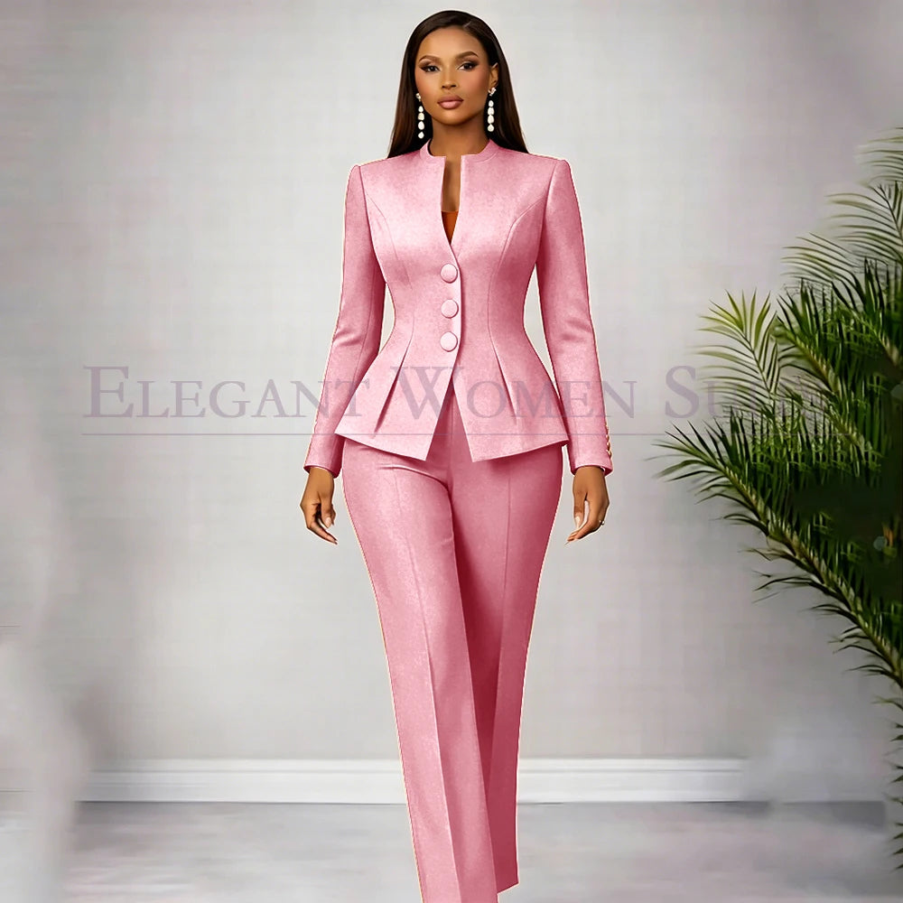 Men's Tailored Two-Piece Blazer and Pants Suit
