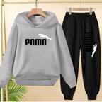 Kids' Letter Printed Hoodie Pants Two-Piece Set