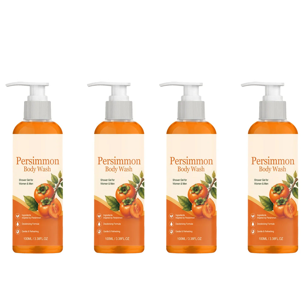 Unisex Persimmon Deodorizing Cleansing Soap Bar and Body Wash